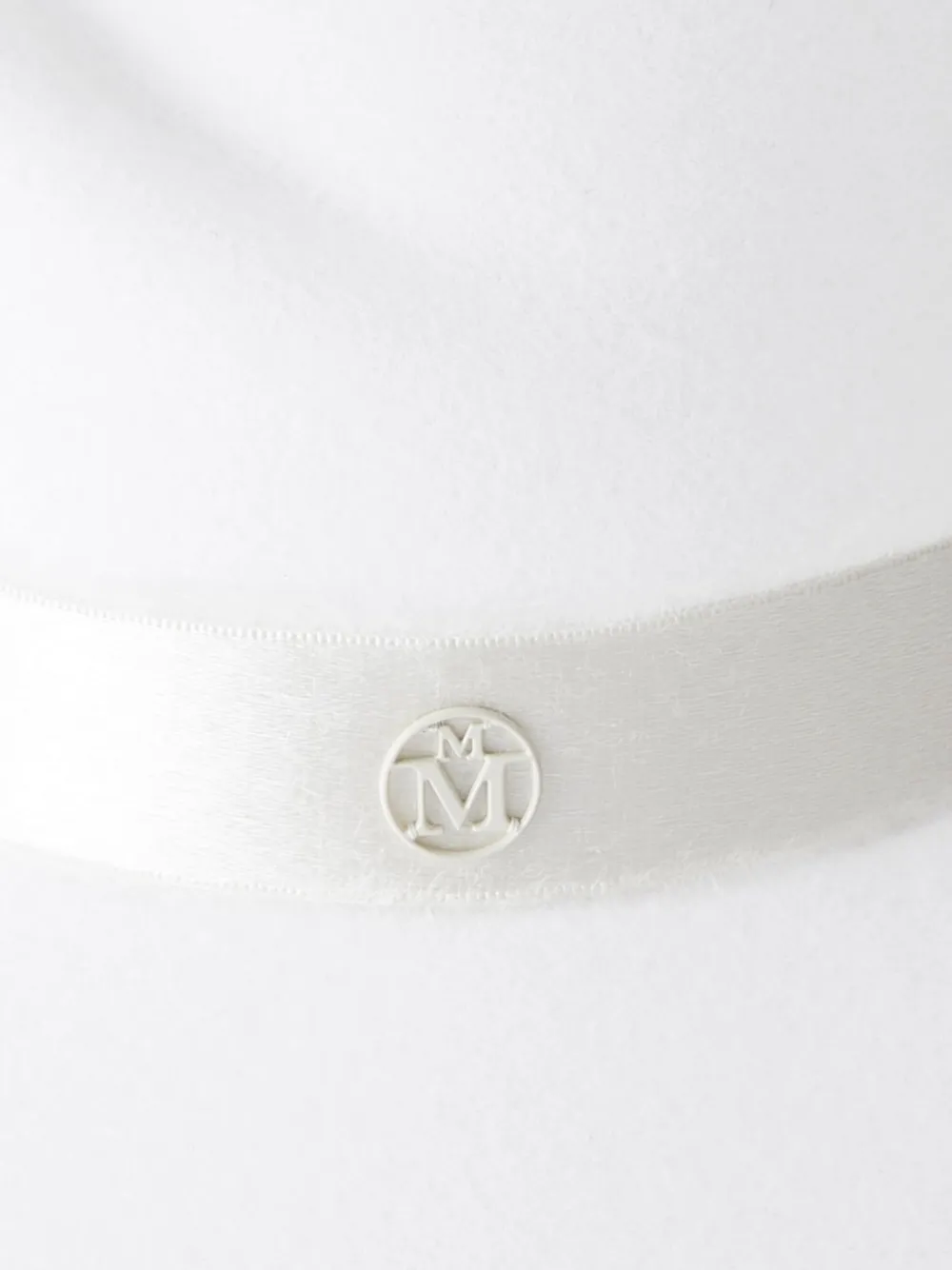 maisonmichel Maison Michel Wollen fedora hoed - Wit