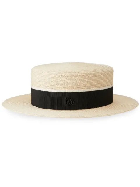 Maison Michel Kiki logo-detail straw fedora
