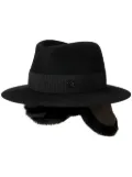Maison Michel Andre strap-detail fedora hat - Black