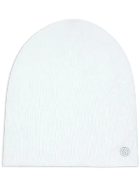 Maison Michel Loli logo-plaque cashmere beanie