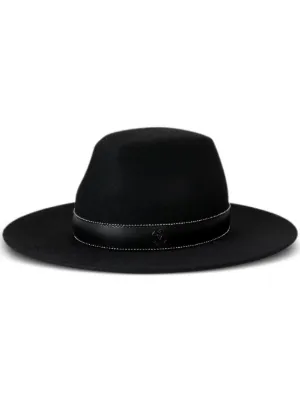 Maison Michel - Black Logo Detailed Women's Hat