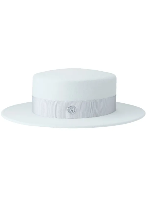 Maison Michel Kiki woolo felt Capeline Hat Blue FARFETCH ZA