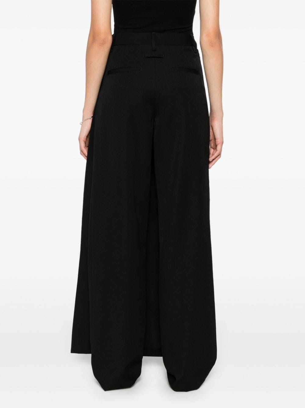 Shop Jean Paul Gaultier The Body Marinière Trousers In Black