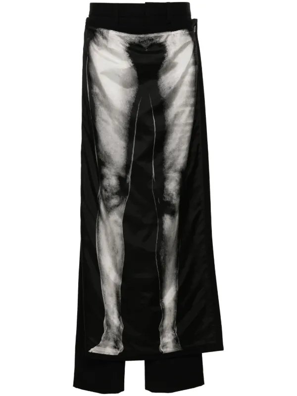 Jean Paul Gaultier The Body Marinière Trousers in Black