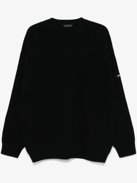 Balenciaga rubberised-logo sweater