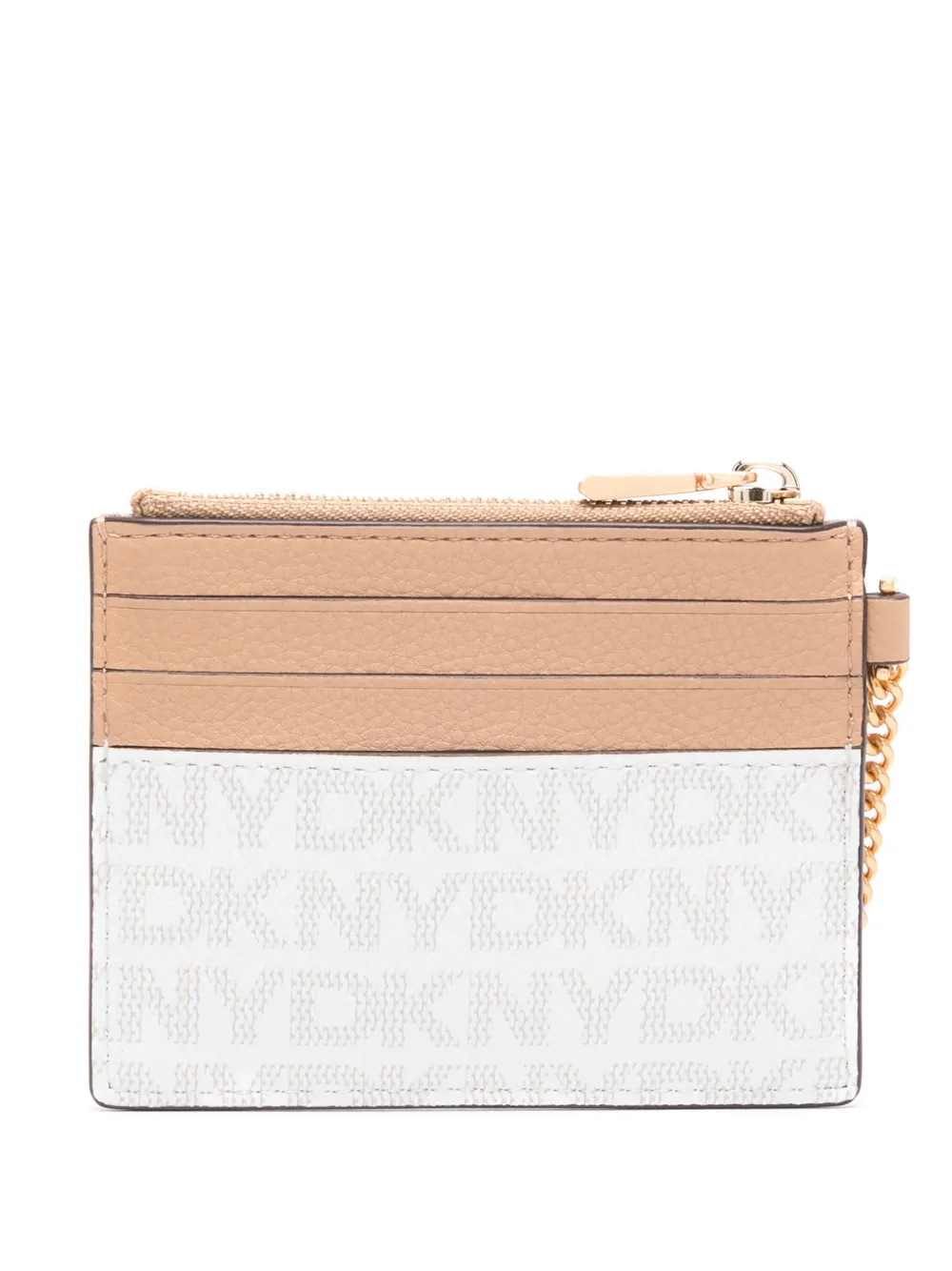 DKNY Pasjeshouder met monogramprint - Beige