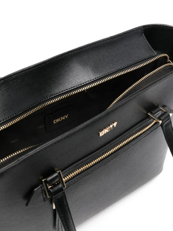 DKNY logo-lettering Tote Bag | Black | FARFETCH ID