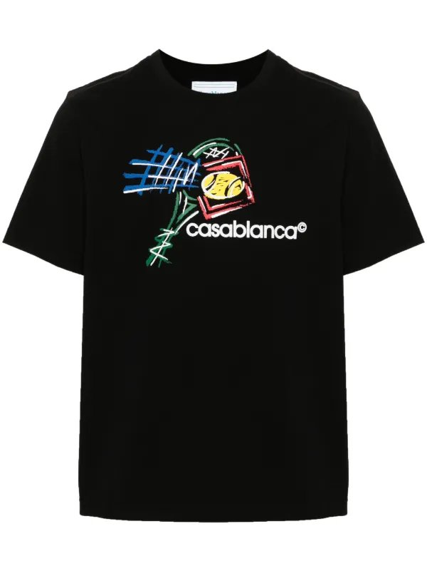 Casablanca Croquis De Tennis T-Shirt | Schwarz | FARFETCH DE
