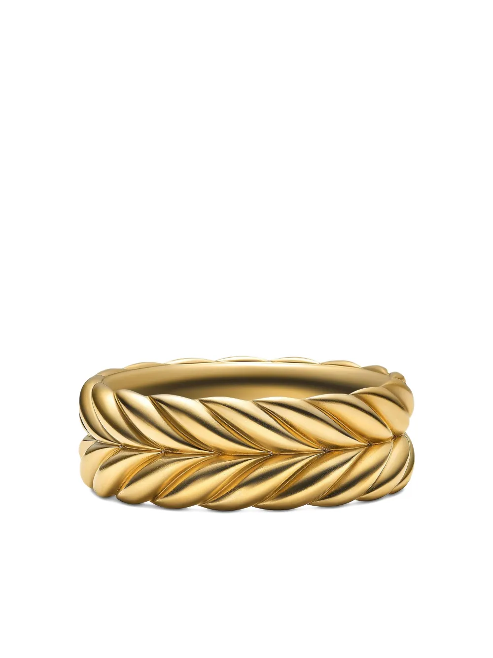 David Yurman anillo de banda Chevron en oro amarillo de 18kt | dorado | Image 1