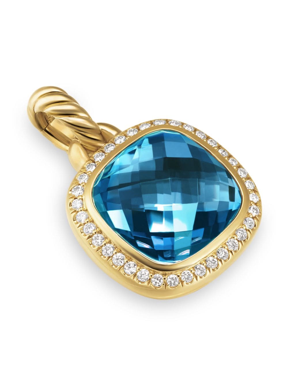 Shop David Yurman 18kt Yellow Gold Albion Topaz And Diamond Pendant In 金色