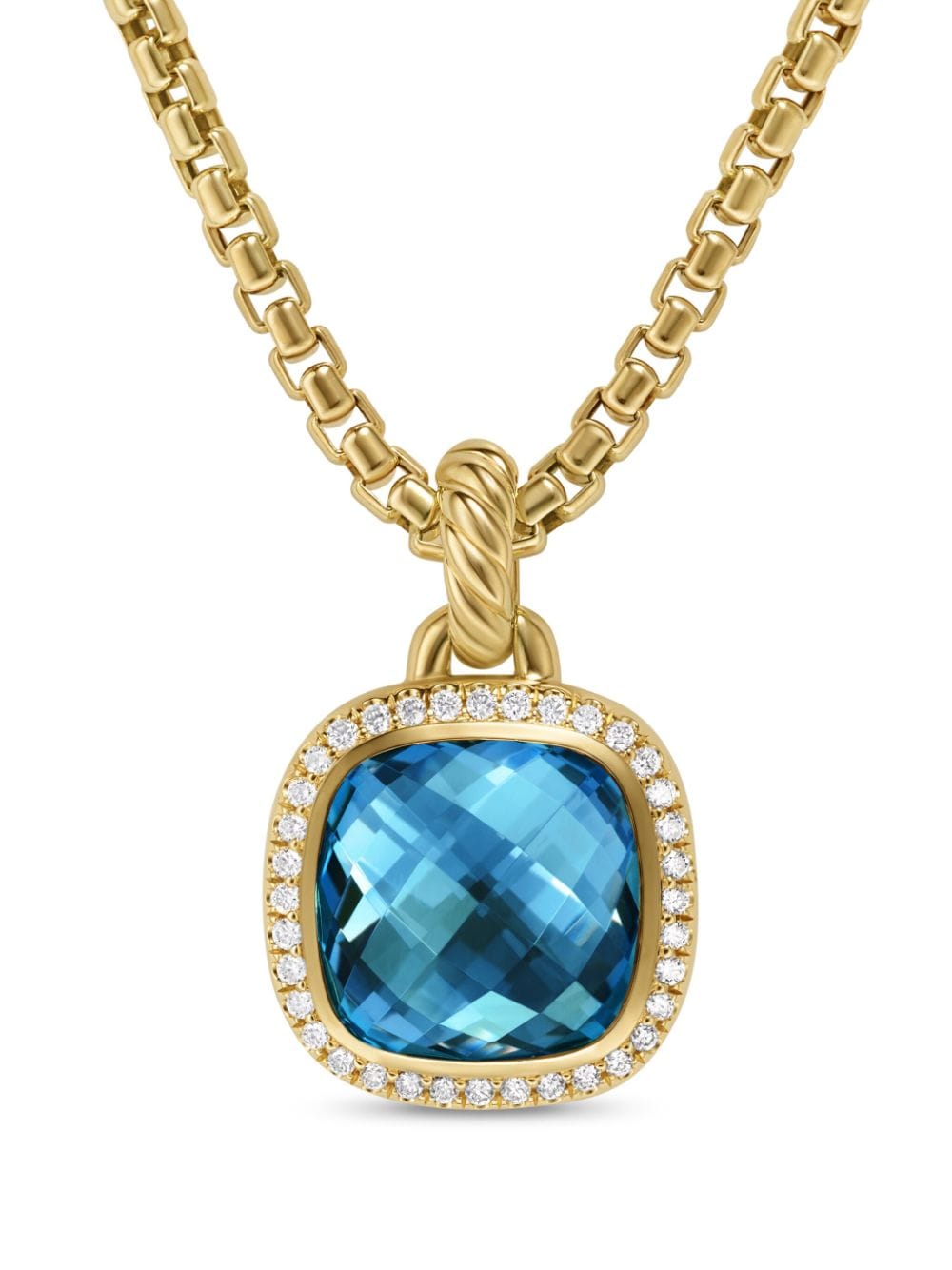 Shop David Yurman 18kt Yellow Gold Albion Topaz And Diamond Pendant In 金色