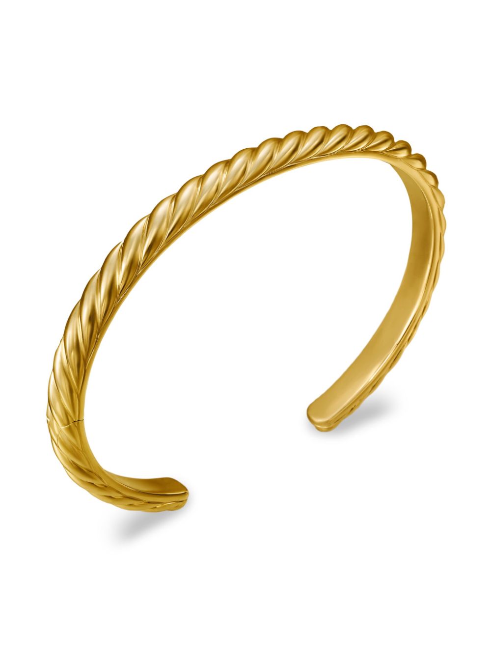 DAVID YURMAN 18KT YELLOW GOLD SCULPTED CABLE CUFF BRACELET 