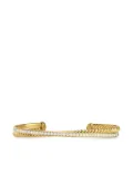 David Yurman 18kt yellow gold Crossover Two Row diamond bracelet (6mm)