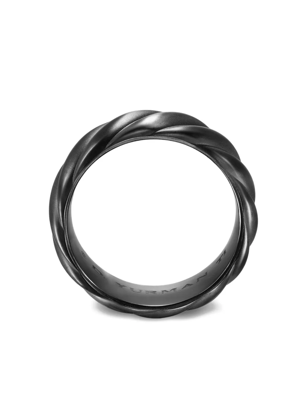 David Yurman Sculpted Cable band ring (9mm) | Black | Image 1