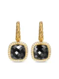 David Yurman 18kt yellow gold Albion onyx and diamond earrings (26.3mm)