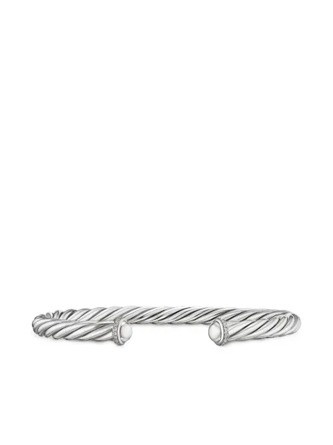 David Yurman Bracciale rigido Cable in argento sterling con diamanti (6mm)
