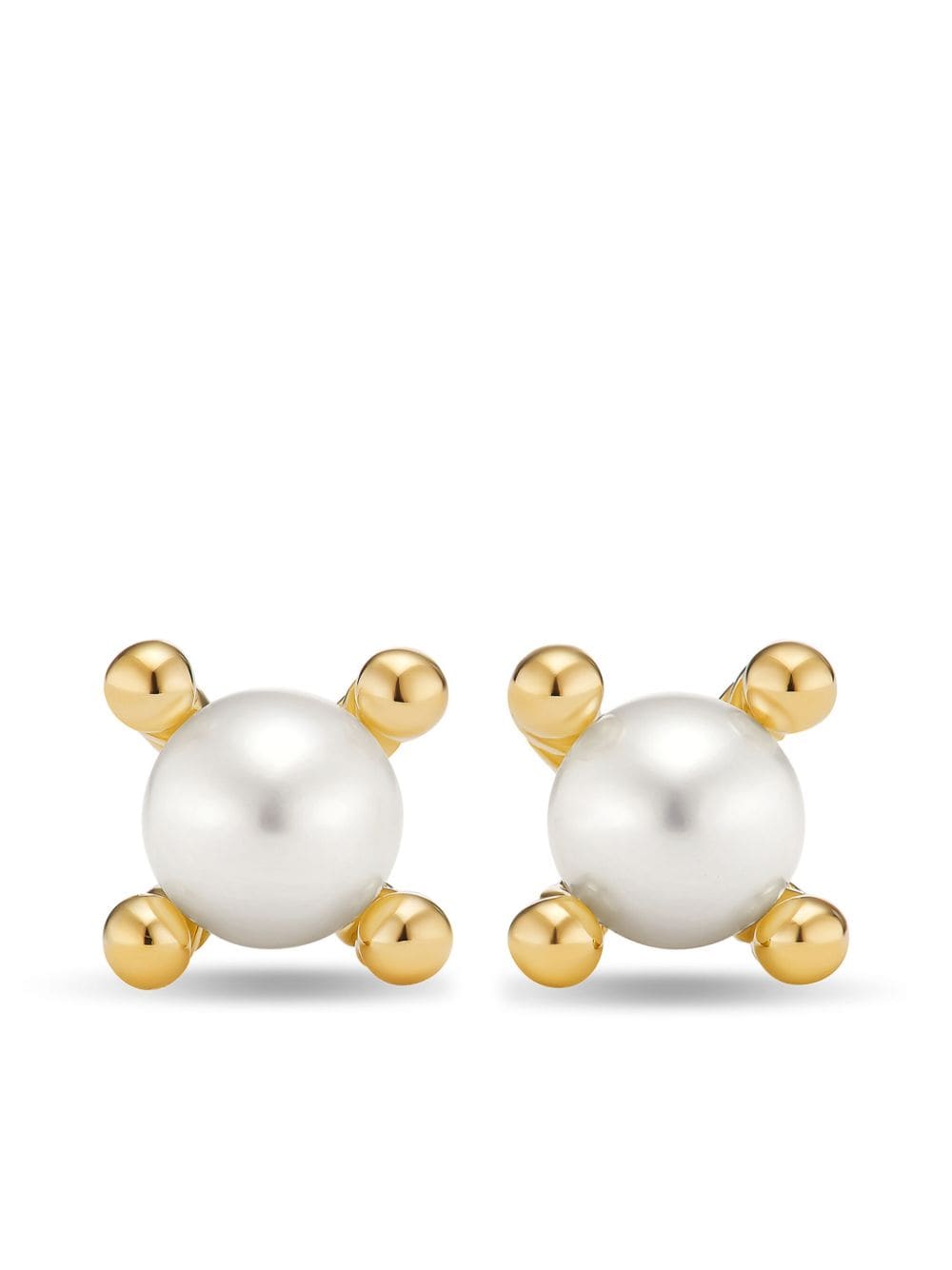 18kt yellow gold Renaiss pearl stud earrings