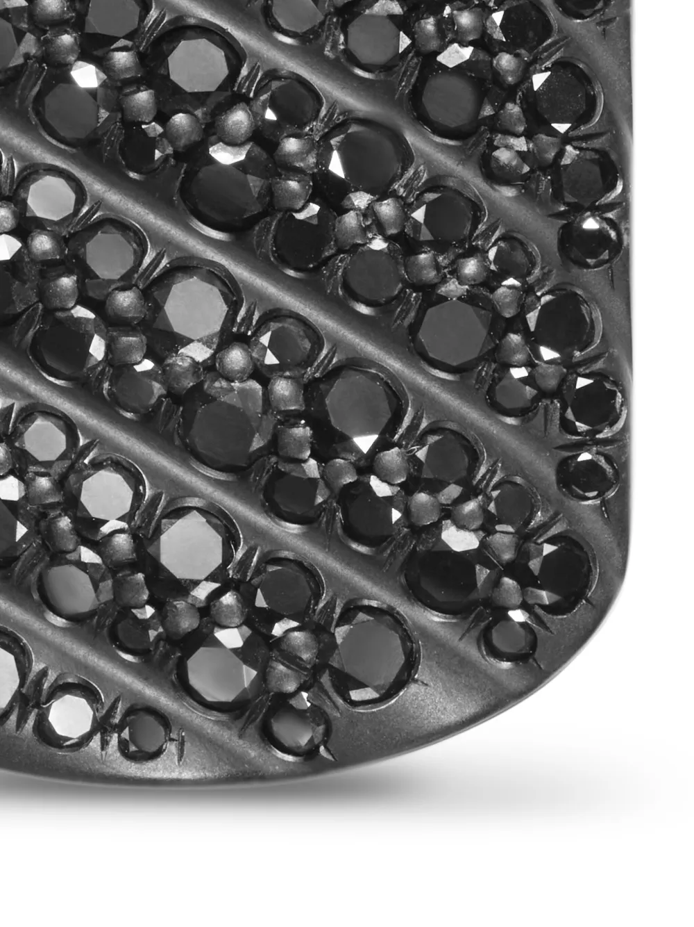 David Yurman Chevron Tag Titanium Necklace In Black