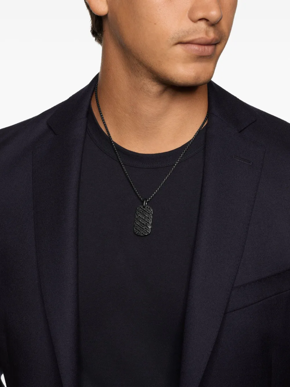David Yurman 스컬프 케이블 다이아몬드 태그 | Image 2