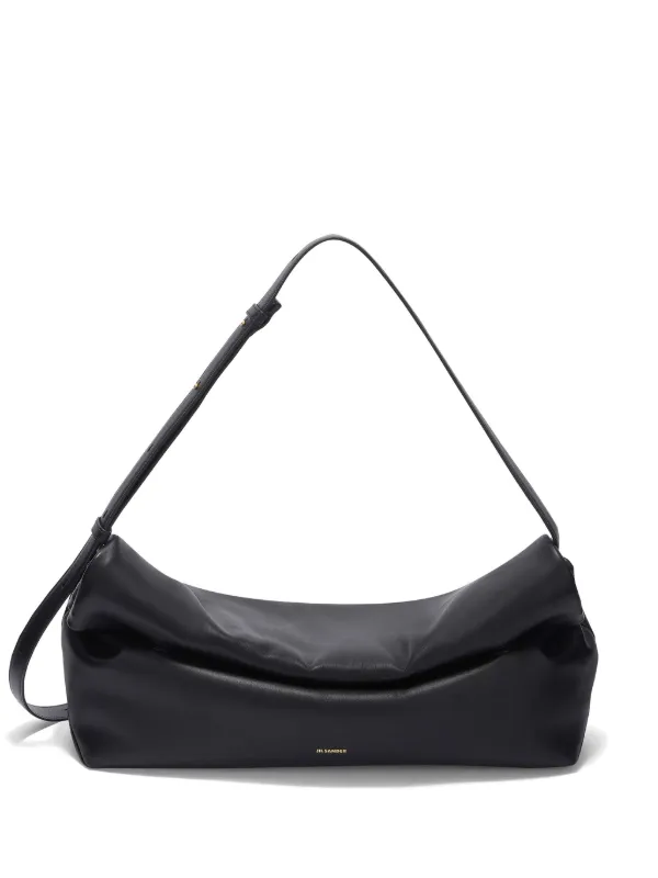 【時間指定不可】 | Bag Shoulder Leather Rollup Medium Sander Jil Black FARFETCH | バッグ