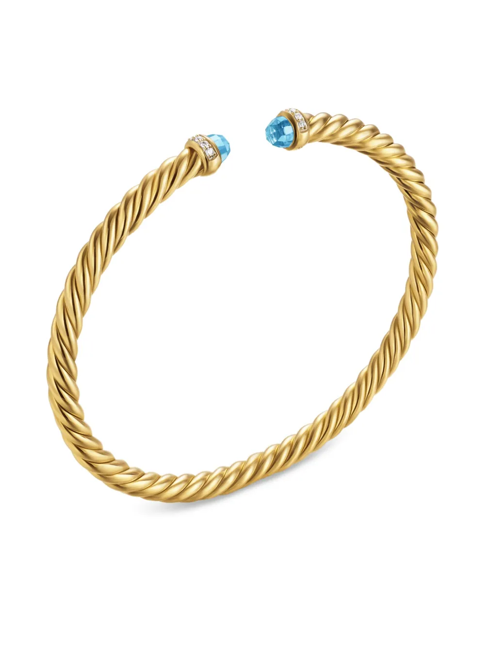 David Yurman 18kt yellow gold Cablespira topaz and diamond bracelet (4mm) | Image 2