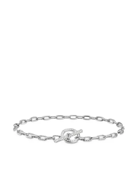 David Yurman sterling silver DY Madison chain diamond bracelet (3mm)