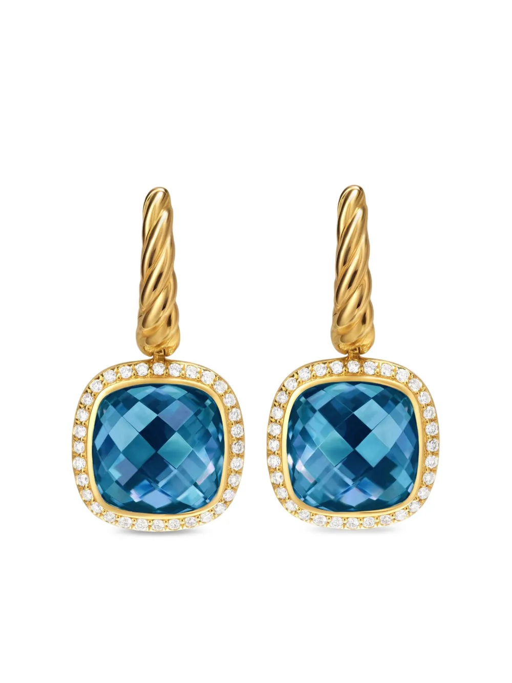 David Yurman aretes Albion en oro amarillo de 18kt con diamantes y topacio | dorado | Image 1