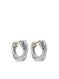 David Yurman sterling silver Crossover diamond huggie hoop earrings (12.4mm)