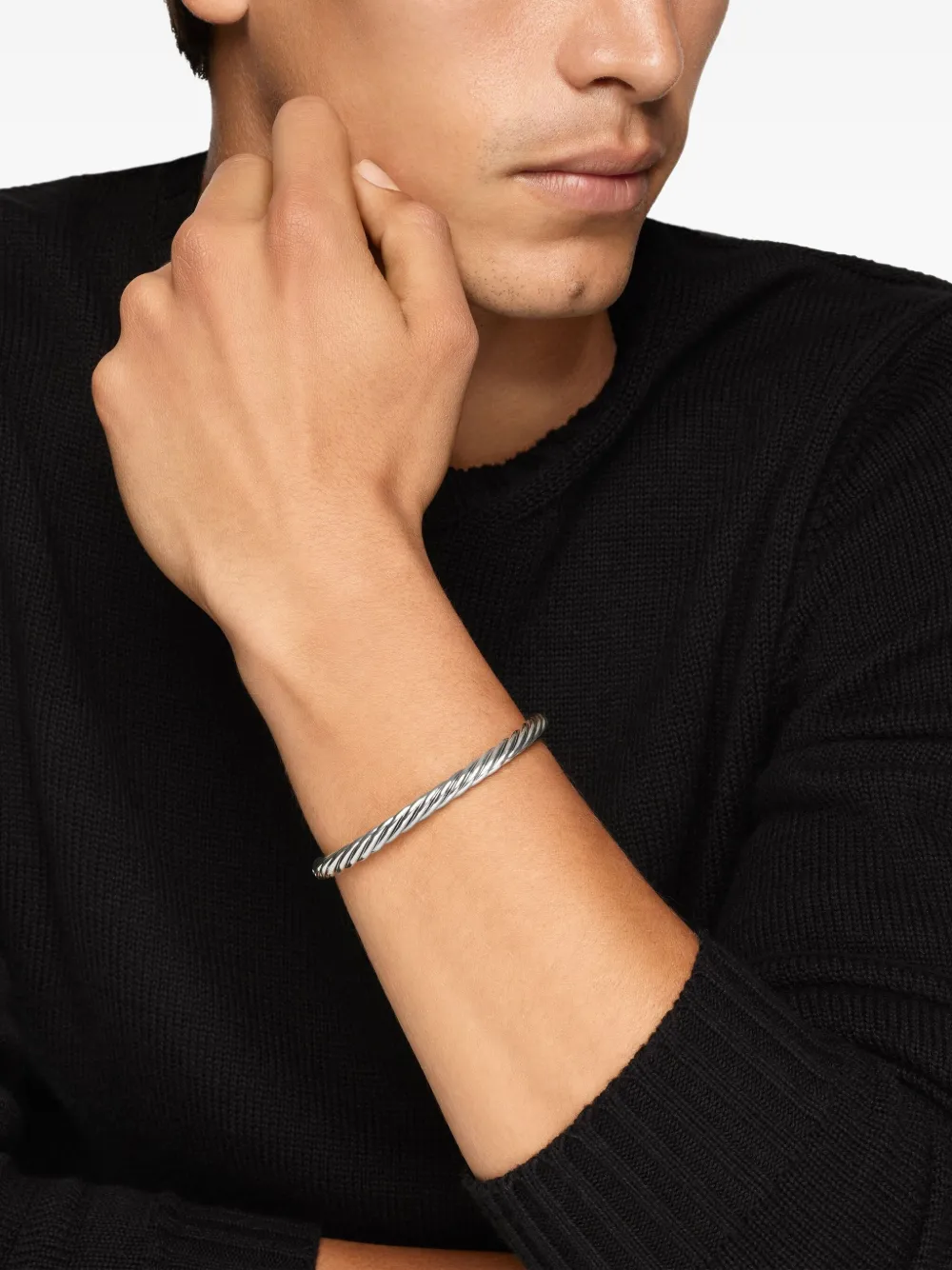 David Yurman sterling silver Cable Cuff bracelet (6mm) | Image 2