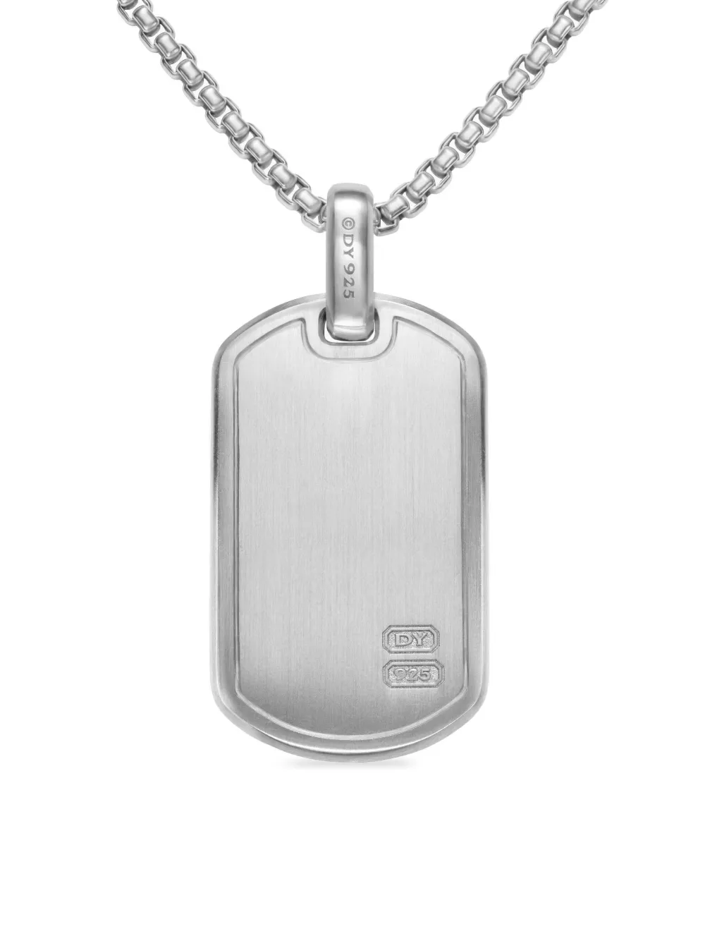 Sterling Silver Pyramid Tag (35mm)