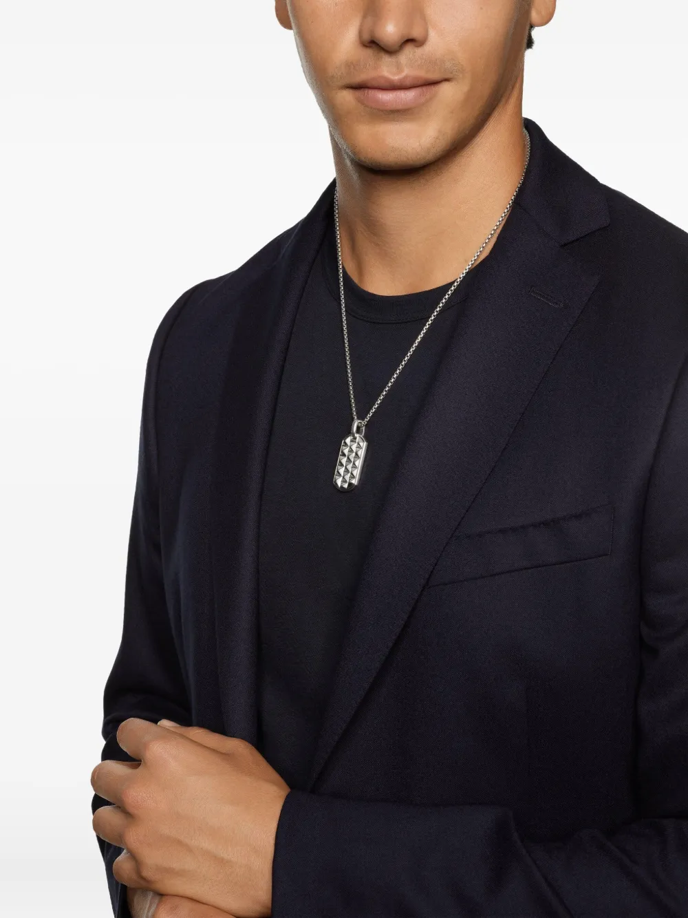 David Yurman sterling silver Pyramid tag (35mm) | Image 2