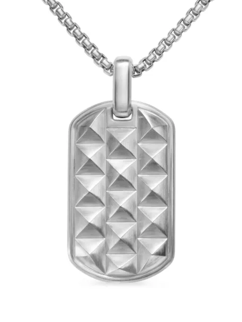 David Yurman sterling silver Pyramid tag (35mm)