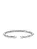 David Yurman sterling silver Cablespira diamond bracelet (4mm)