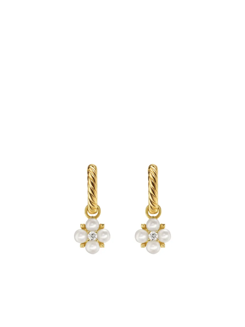 David Yurman Renaiss ダイヤモンド フープピアス 18Kイエローゴールド - ゴールドトーン David Yurman Renaiss ダイヤモンド フープピアス 18Kイエローゴールド - ゴールドトーン