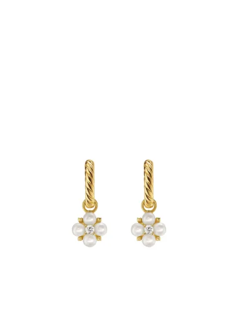 David Yurman 18kt yellow gold Renaiss diamond hoop earrings
