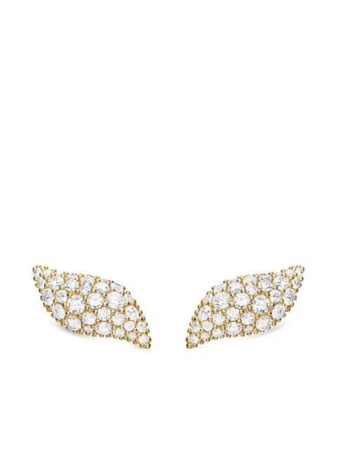 David Yurman 18kt yellow gold Petite Flute diamond stud earrings