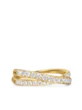 David Yurman 18kt yellow gold Pavé Crossover diamond ring (6mm)