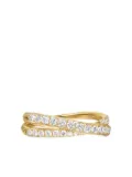 David Yurman 18kt yellow gold Pavé Crossover diamond ring (6mm)