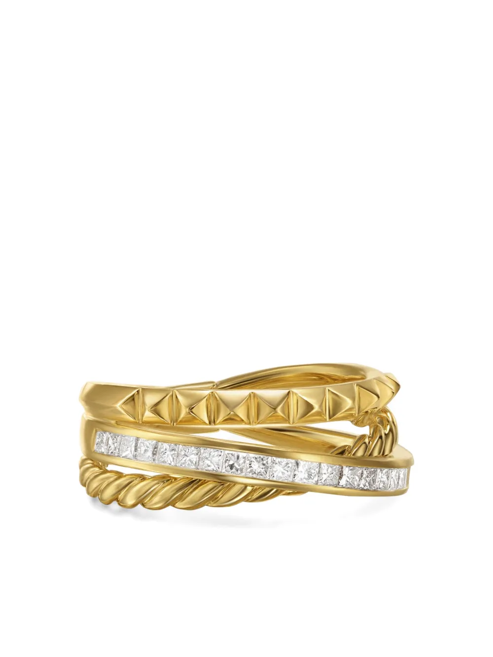 David Yurman bague Crossover Trio Three Row en or 18ct | or | Image 1