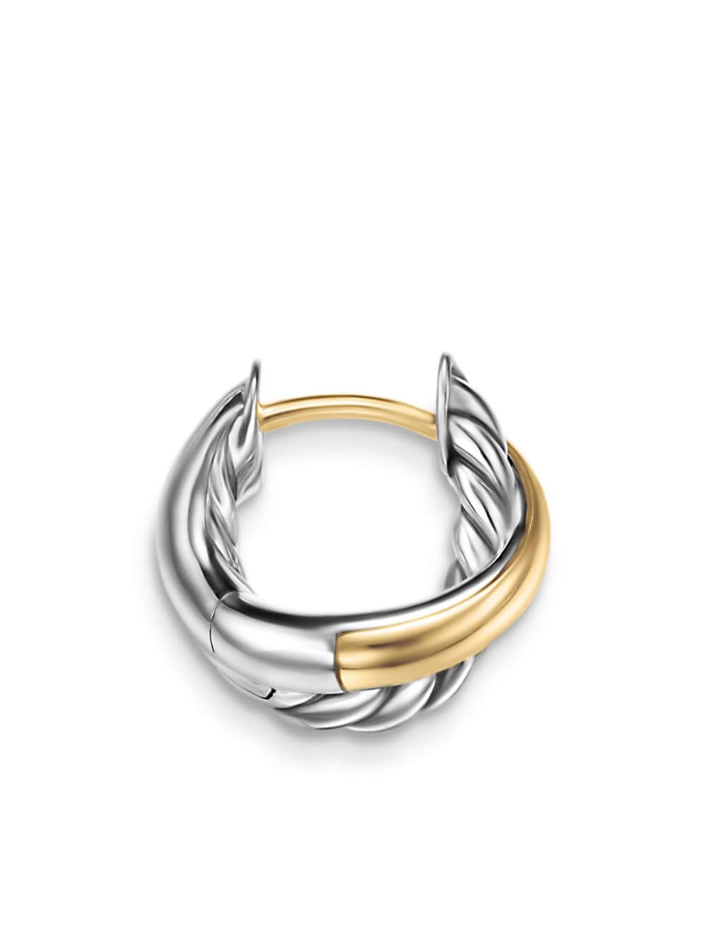 David Yurman 18kt yellow gold Crossover hoop earrings - Zilver