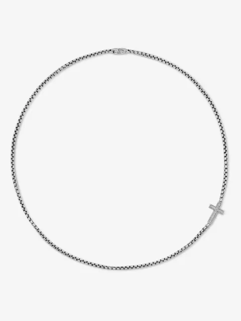 David Yurman Cross Station diamond necklace