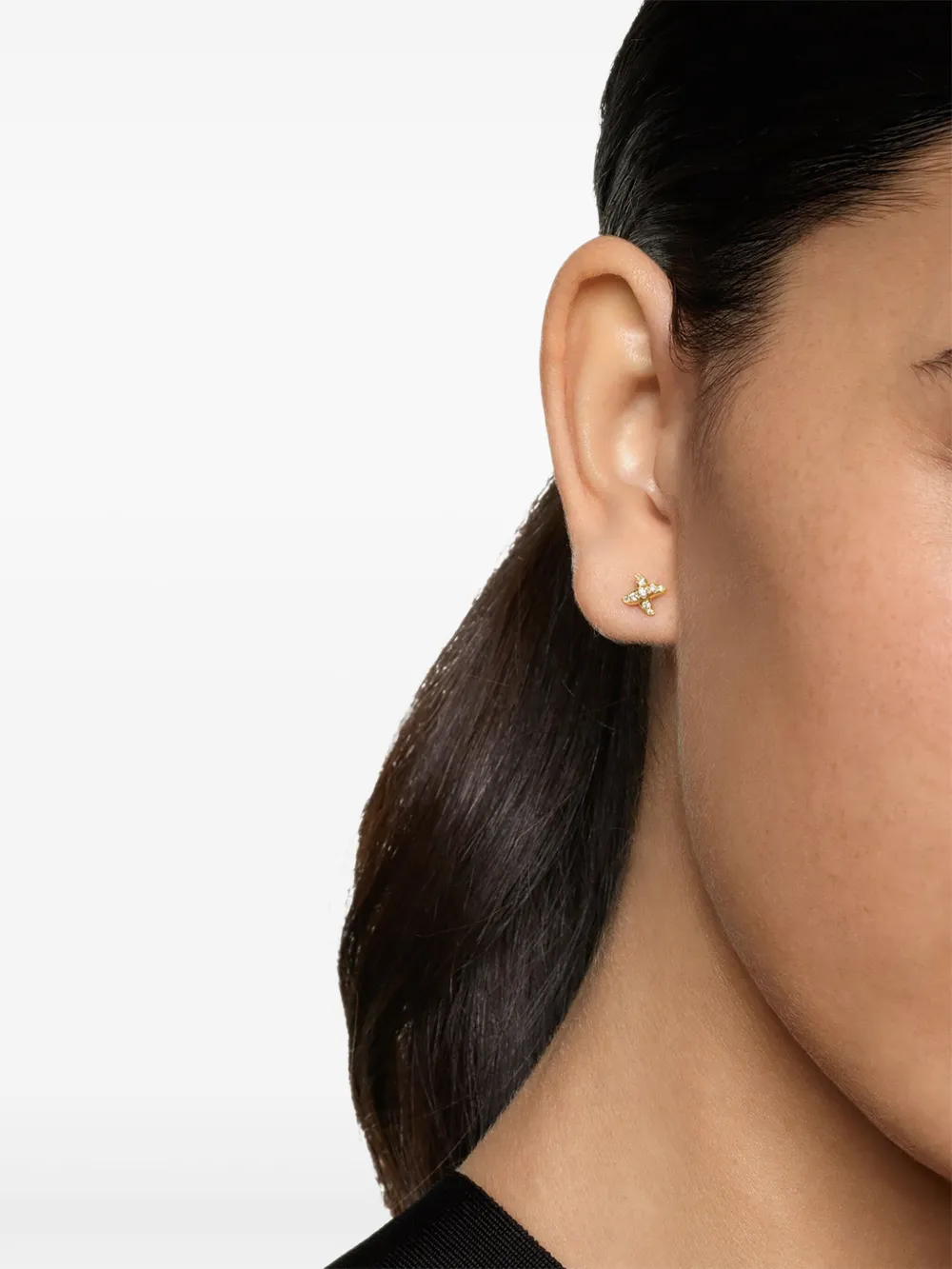 David Yurman Crossover X diamantörhängen i 18K gult guld (6 mm) | Image 2