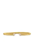 David Yurman 18kt yellow gold Cablespira pearl and diamonds bracelet (4mm)