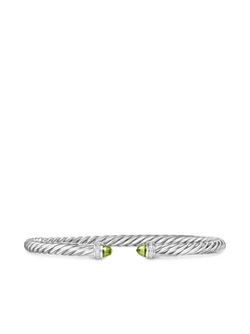 Bracelet Cablespira en sterling serti de diamants - David Yurman - Modalova