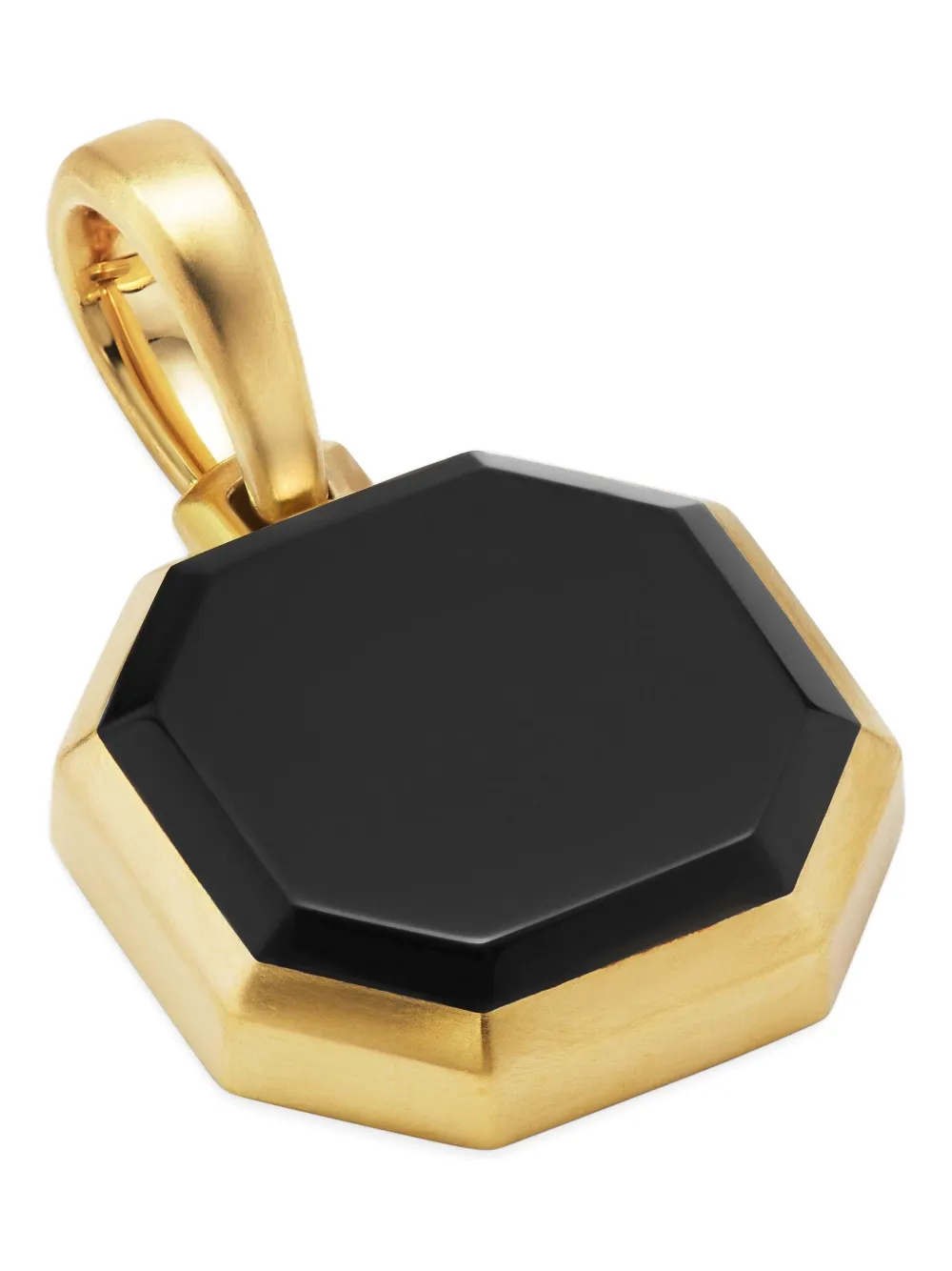 18kt Yellow Gold Faceted Onyx Amulet (16mm)