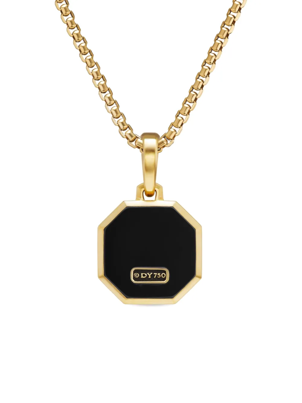 18kt Yellow Gold Faceted Onyx Amulet (16mm)