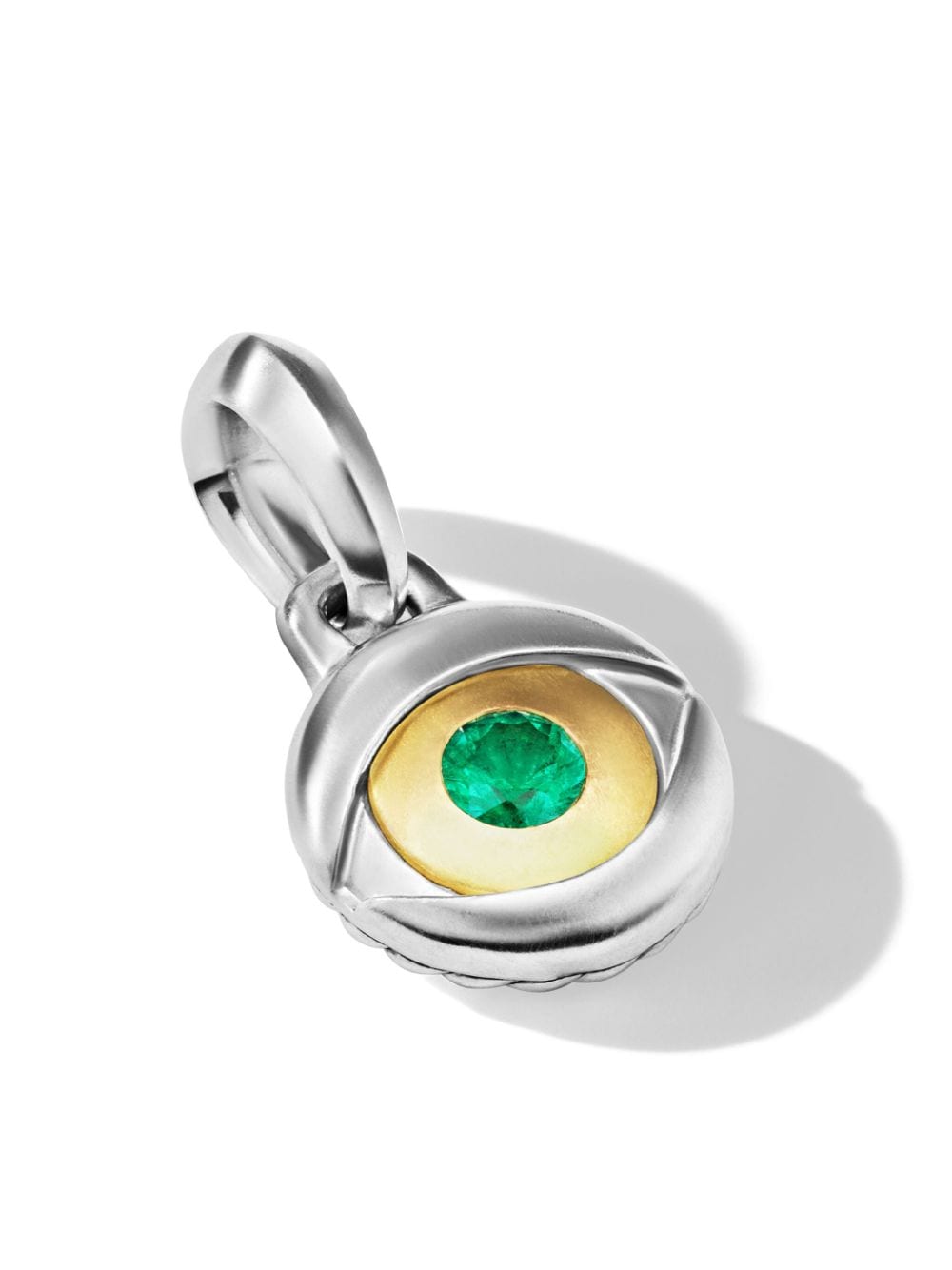 David Yurman Evil Eye zilveren amulet met smaragd