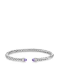 David Yurman sterling silver Cablespira amethyst and diamond bracelet (4mm)