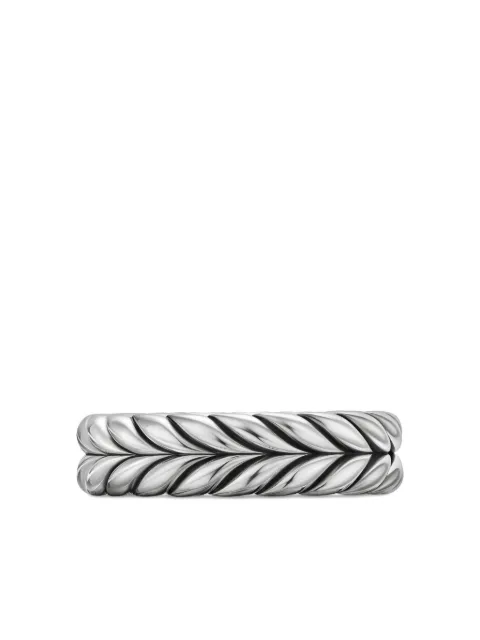 David Yurman sterling silver Chevron band ring (6.2mm)