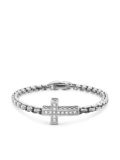 David Yurman sterling silver Cross diamond bracelet